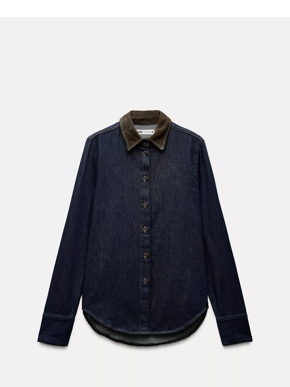 Denim combination shirt